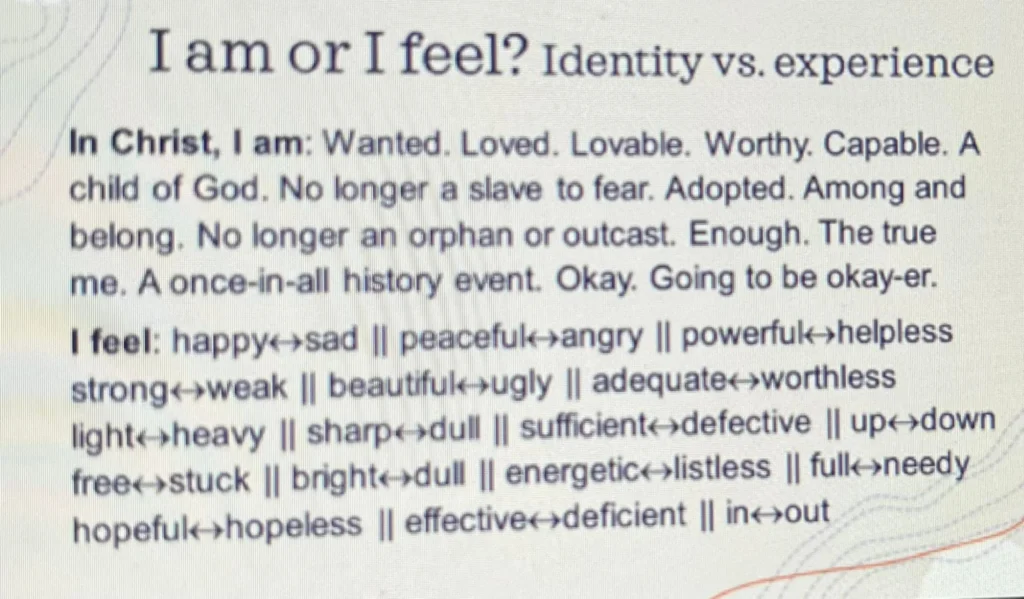 I am or I Feel