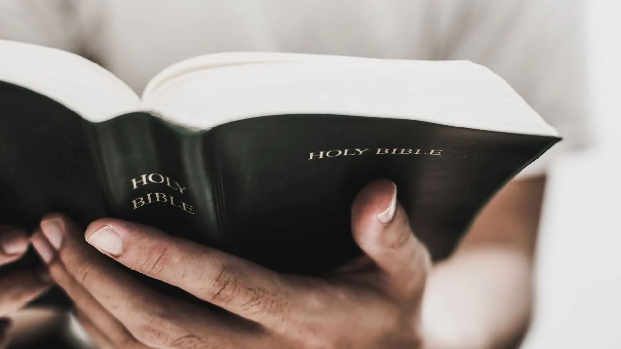 Man reading the Bible