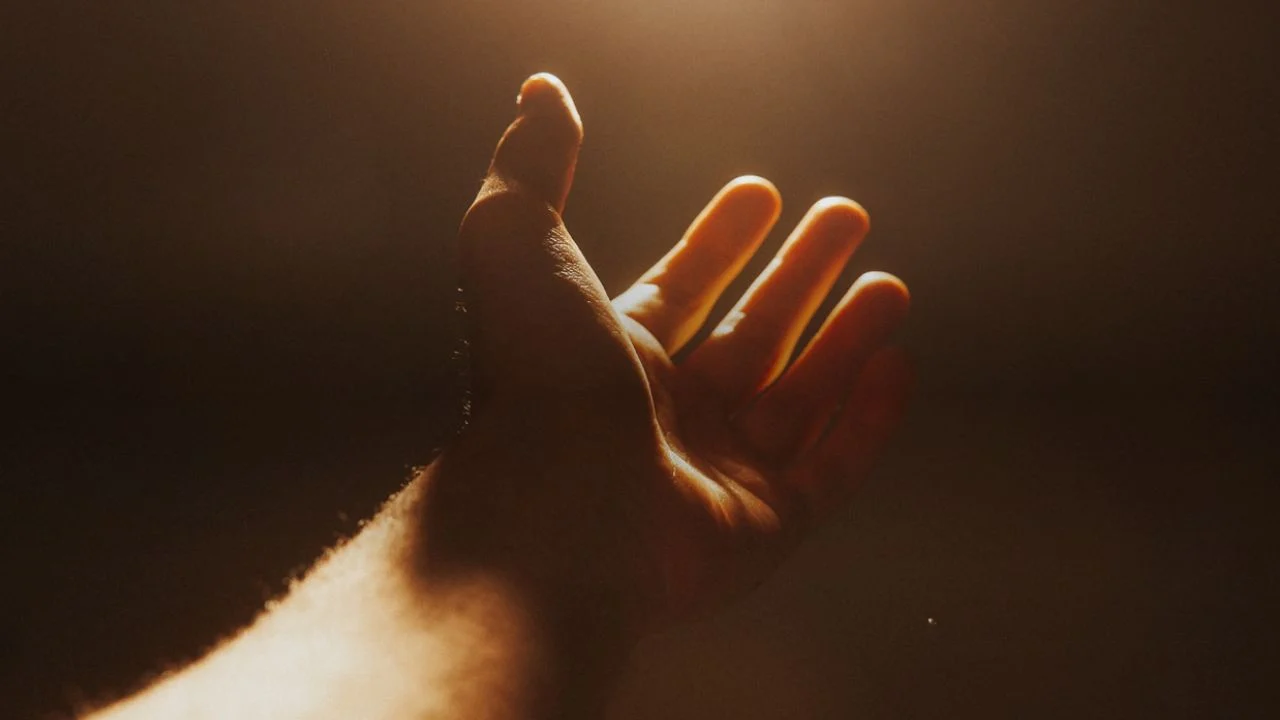 Hand reaching out