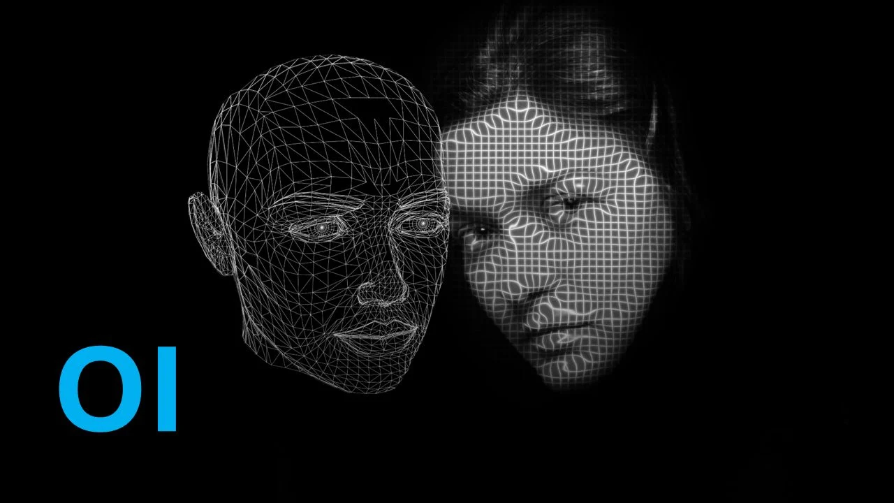 two faces created with artificial intelligence
