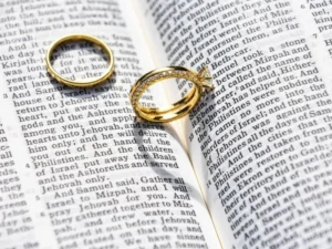 Bible and Wedding Rings